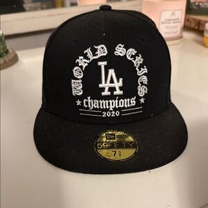 New Era Black LA World Series Champions Cap